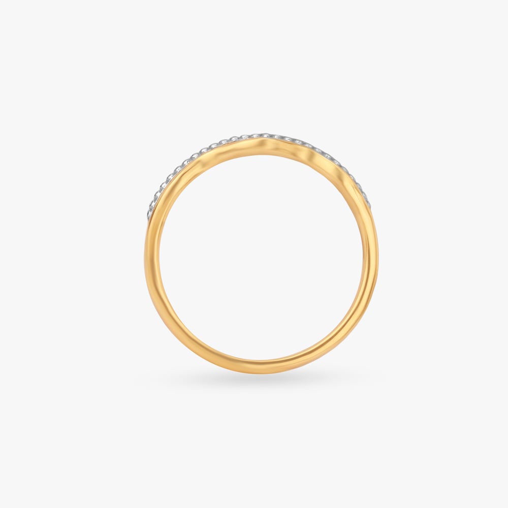 Wavy Whisper Gold Finger Ring,,hi-res image number null