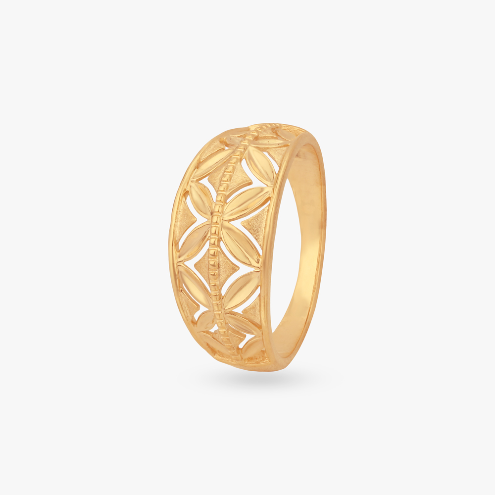 Regal Lattice Gold Ring,,hi-res image number null