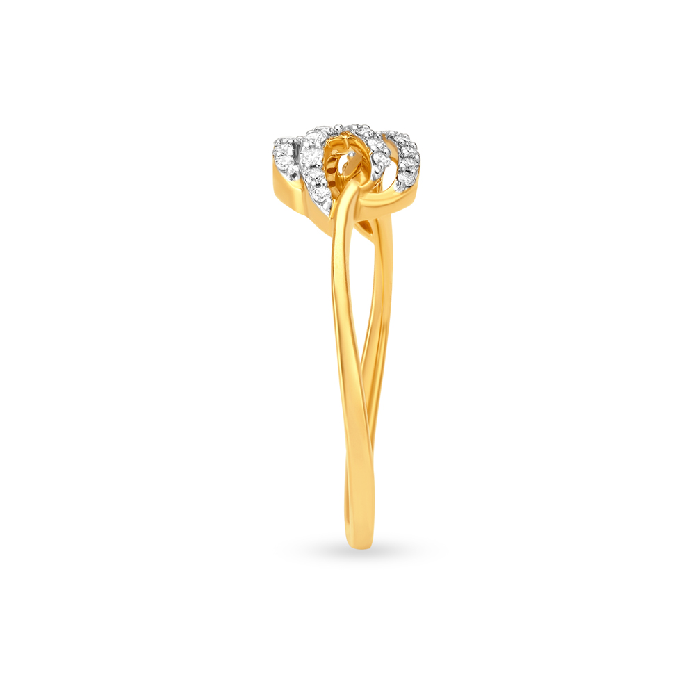 Twisted Diamond Finger Ring,,hi-res image number null