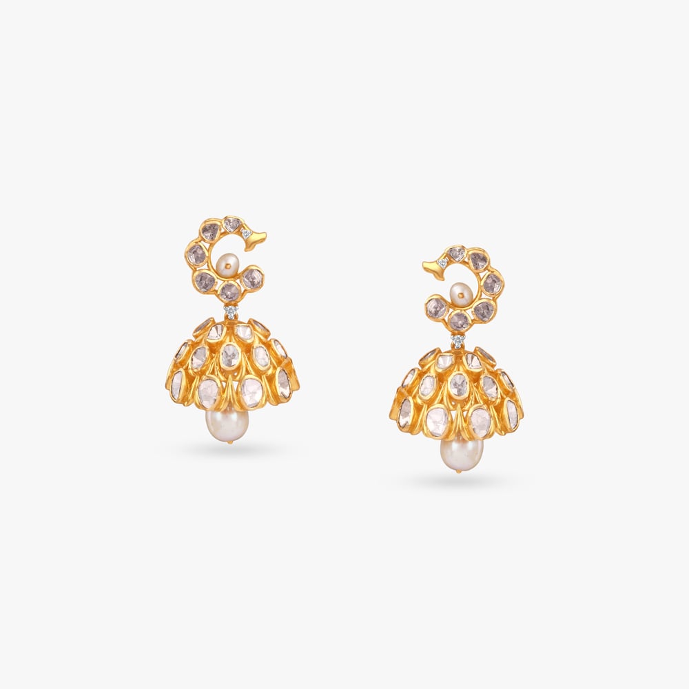 Timeless Charm Diamond Jhumka Earrings,,hi-res image number null