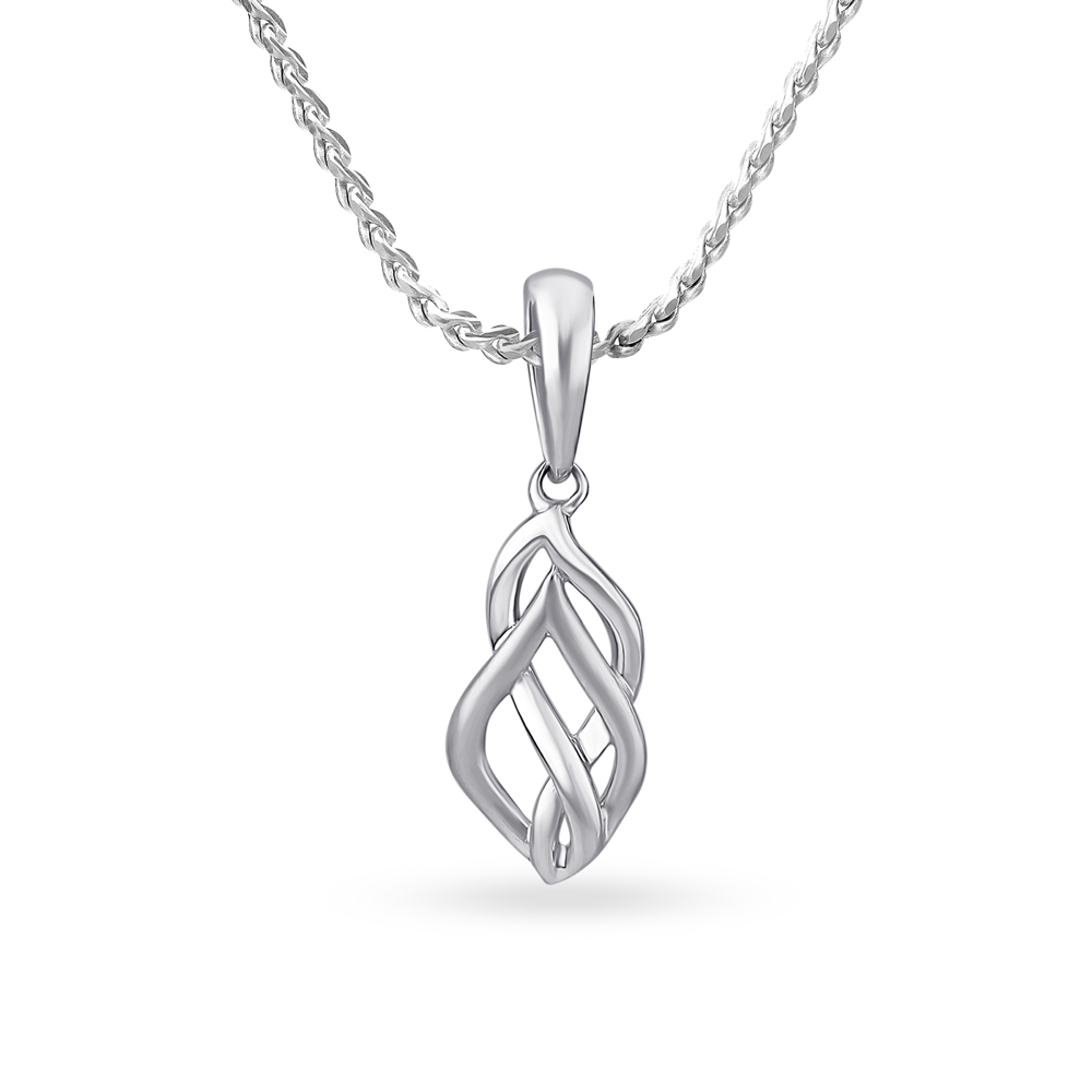Ethereal Flame Inspired Platinum Pendant