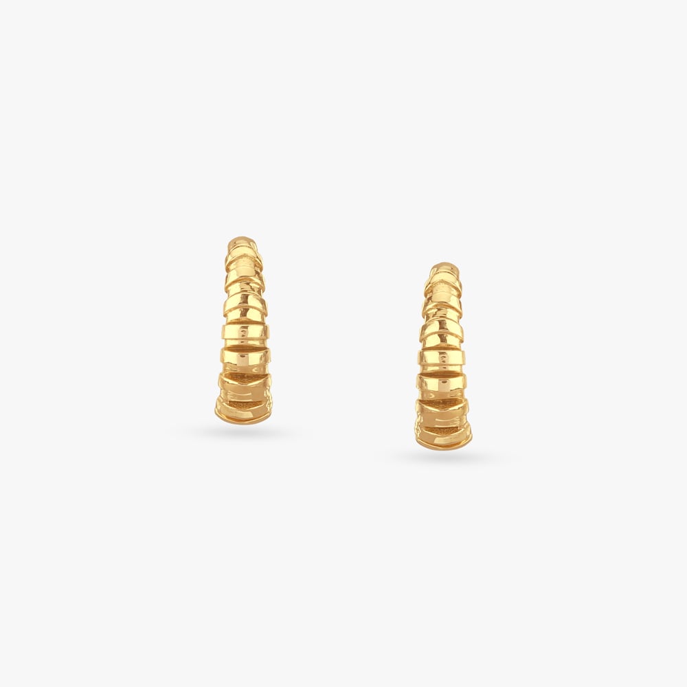 Stack Loop Gold Hoop Earrings,,hi-res image number null