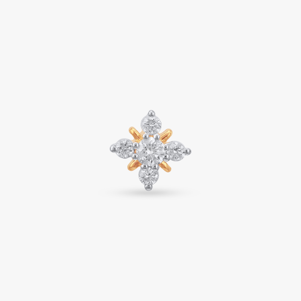 Classic Marigold Diamond Nose Pin,,hi-res image number null