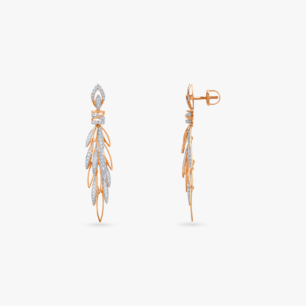 

Layered Marquise Diamond Drop Earrings