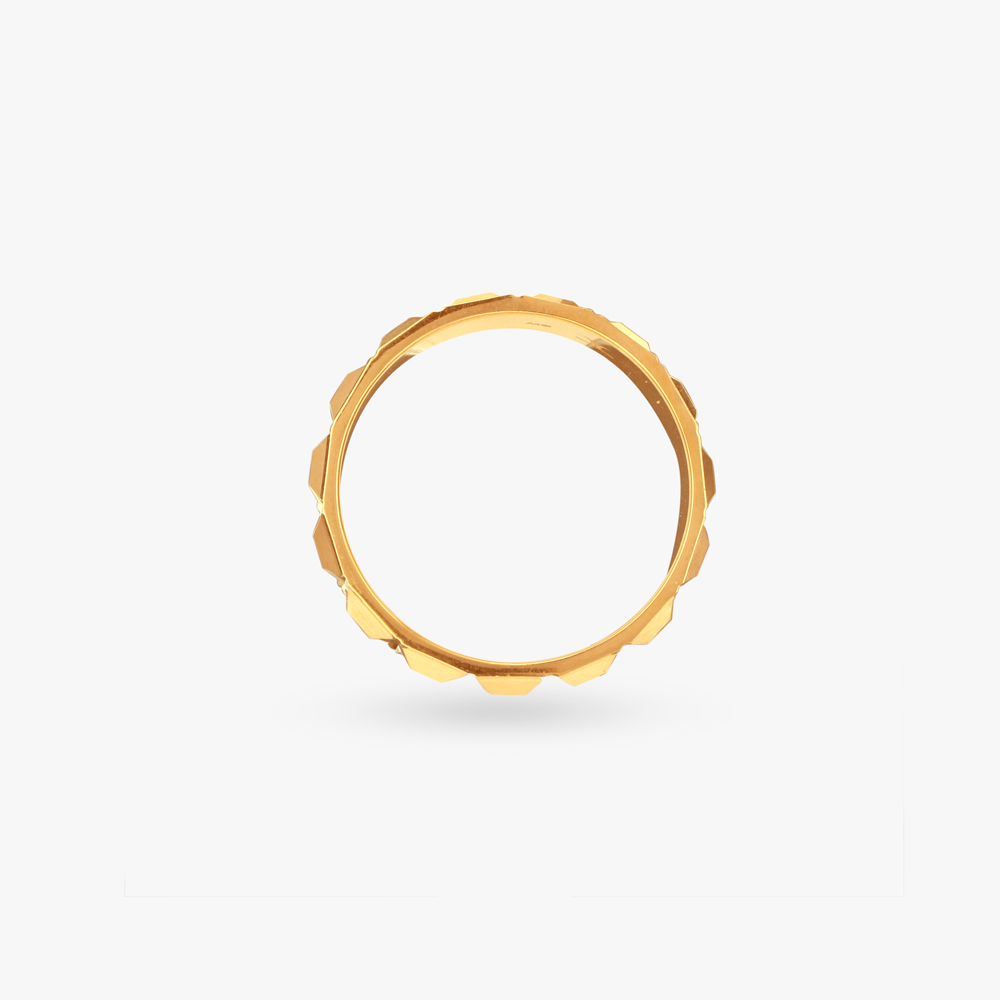 Sculpted Perfection Gold Finger Ring for Men,,hi-res image number null