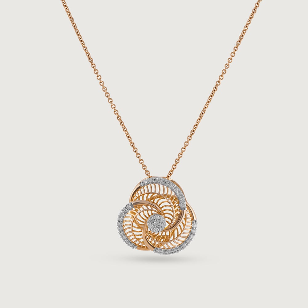 Radiant Rose Diamond & Gold Pendant,,hi-res image number null