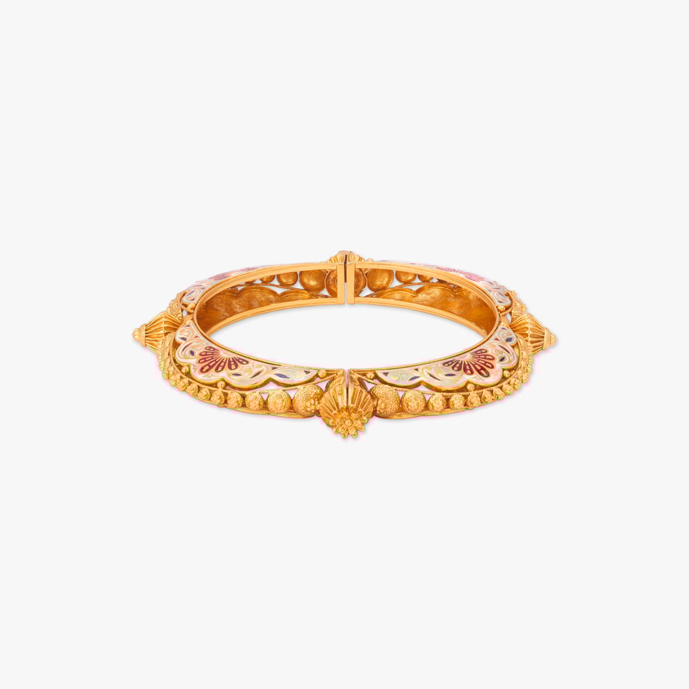 Sonar Alpona Kankan Gold Bangles,,hi-res image number null