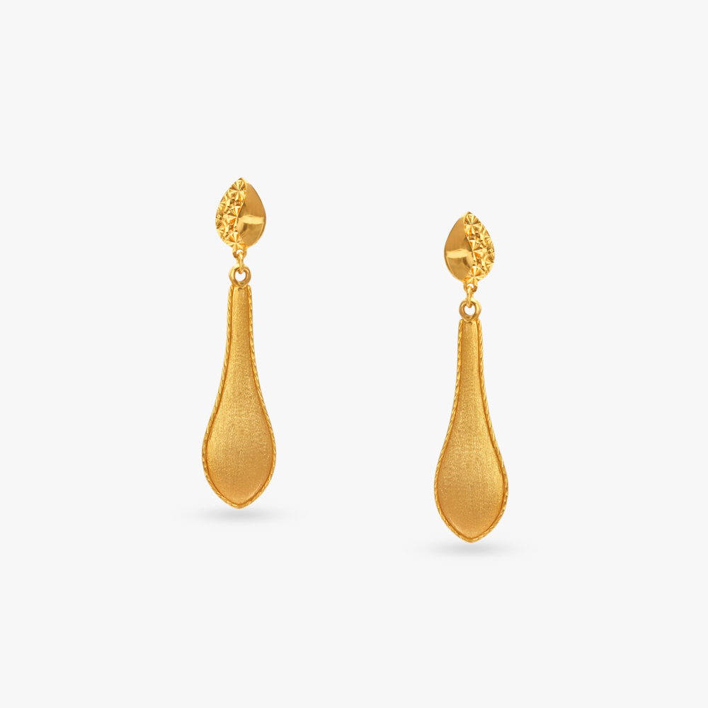 Refined Grace Gold Drop Earrings,,hi-res image number null