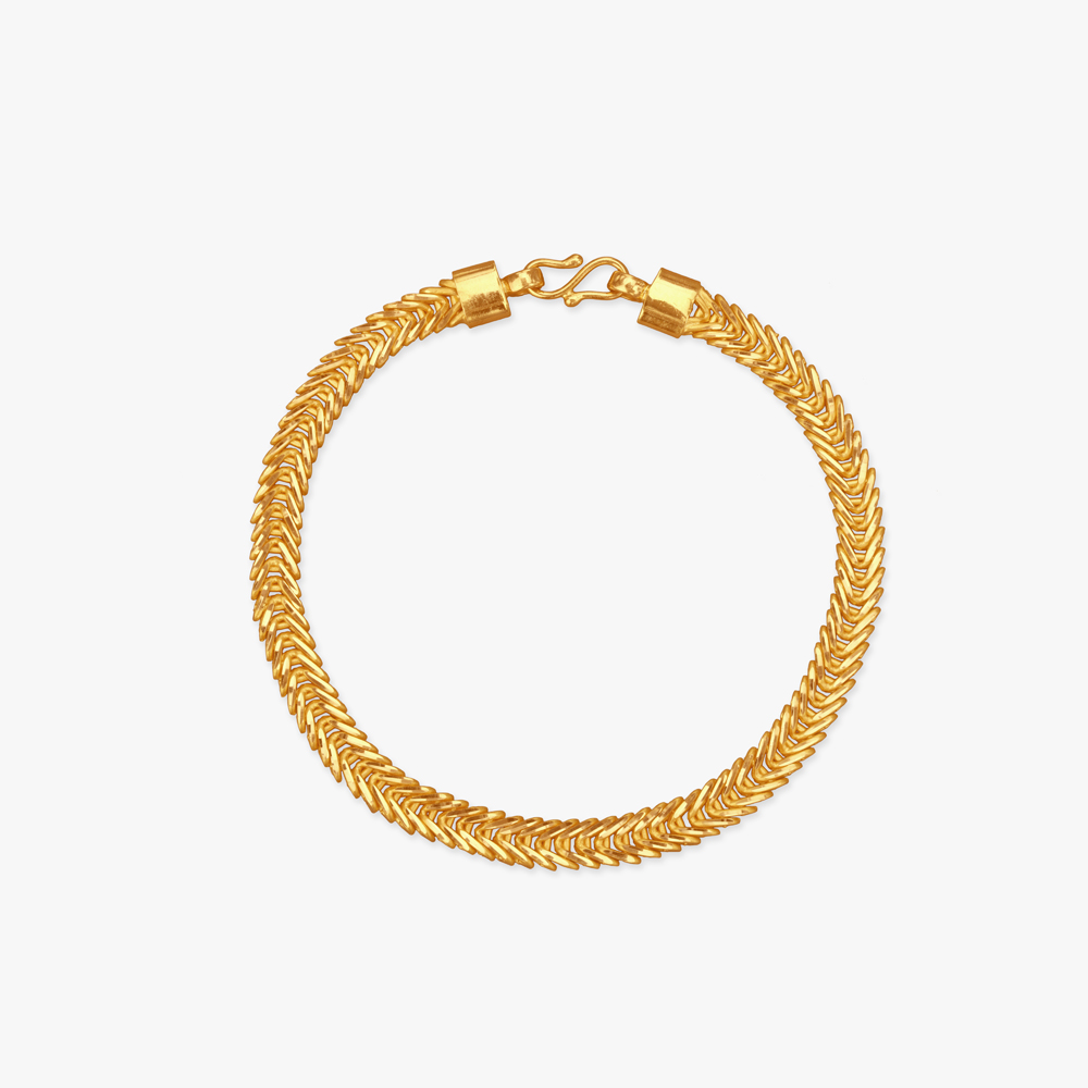 Majestic Chevron Gold Bracelet for Men,,hi-res image number null