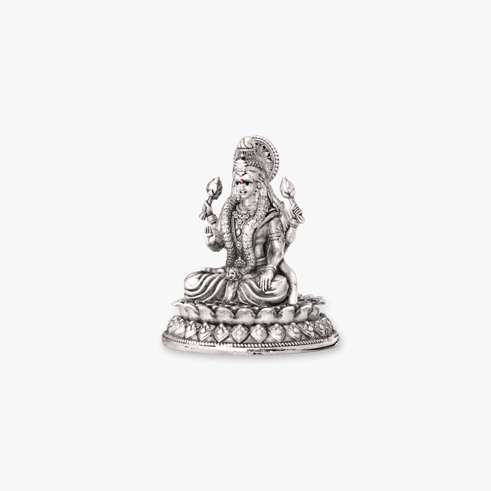 Sacred Ganesha and Lakshmi Silver Idol,,hi-res image number null