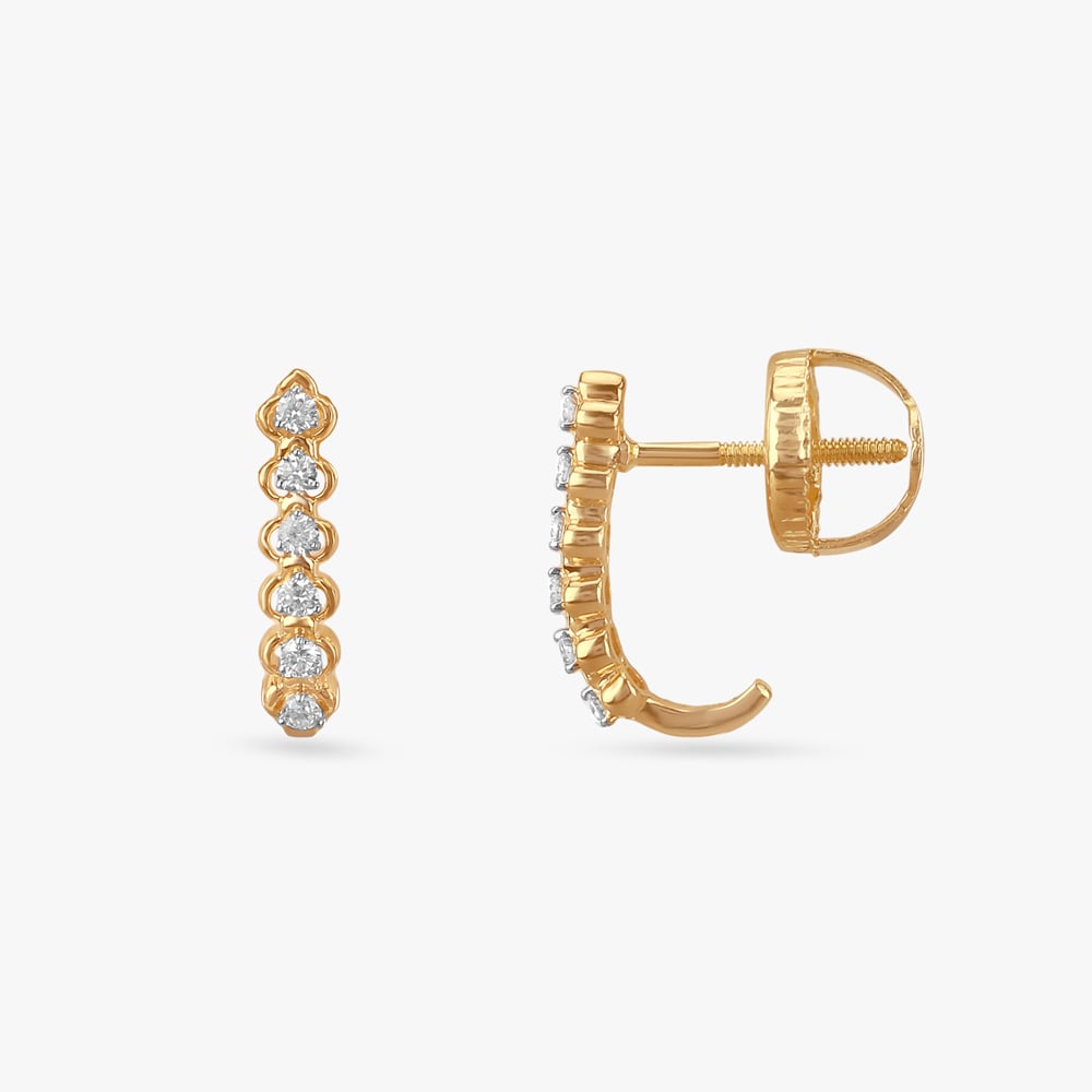 Classic Elegance Diamond Hoop Earrings,,hi-res image number null