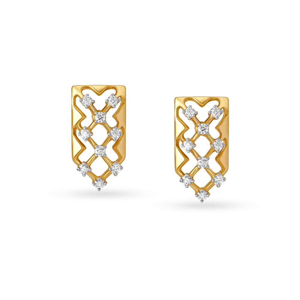 Aesthetic diamond Stud Earrings,,hi-res image number null