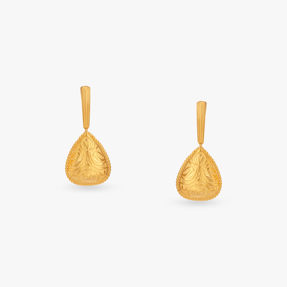 Versatile Bloom Gold Drop Earrings,,hi-res image number null