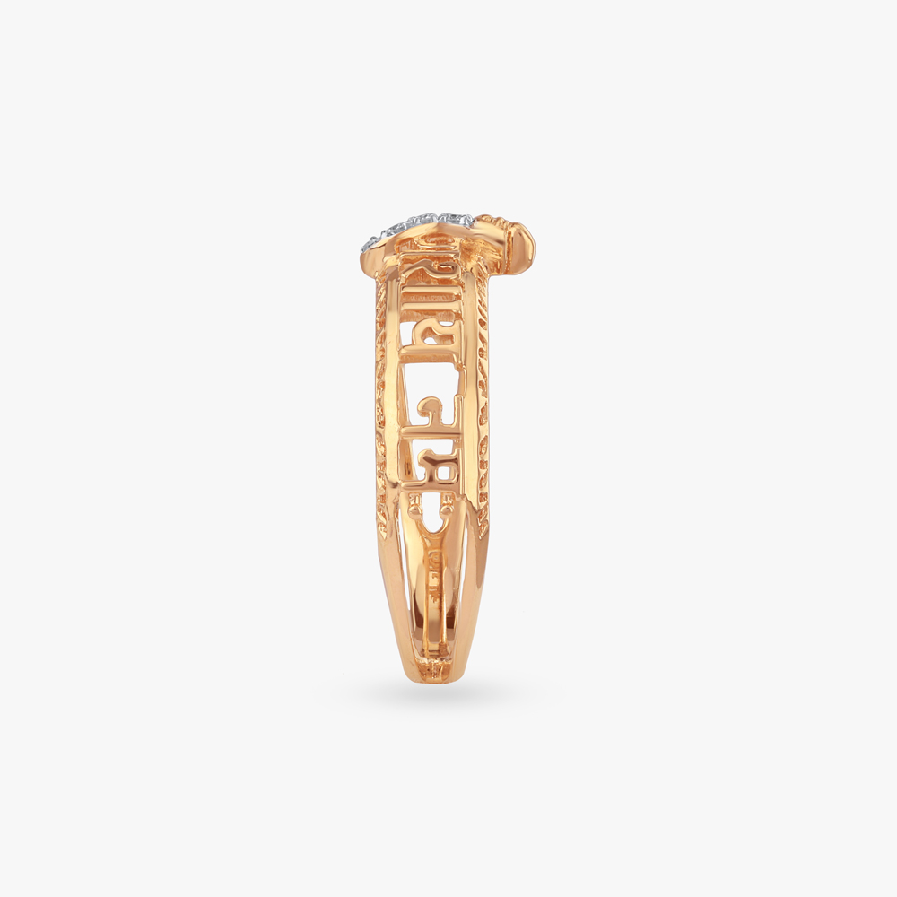 Shree Ganeshaya Diamond Ring For Men,,hi-res image number null