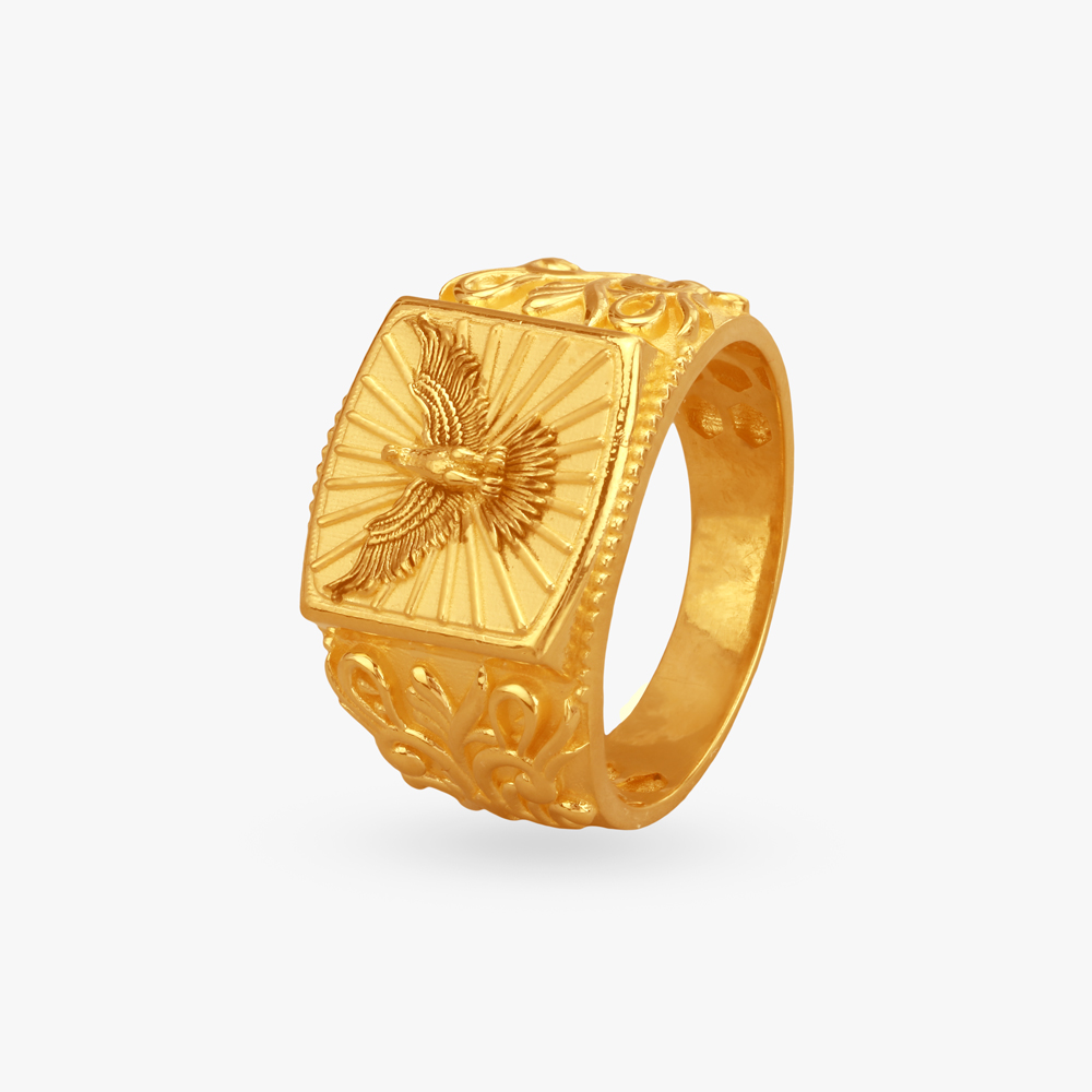 Soaring Majesty Gold Finger Ring for Men,,hi-res image number null