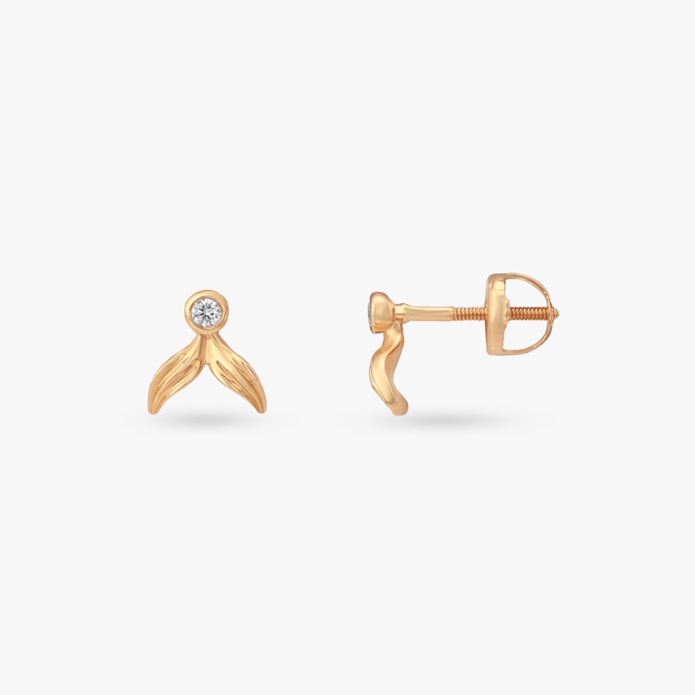 Mermaid Glow Diamond Stud Earrings for Kids,,hi-res image number null