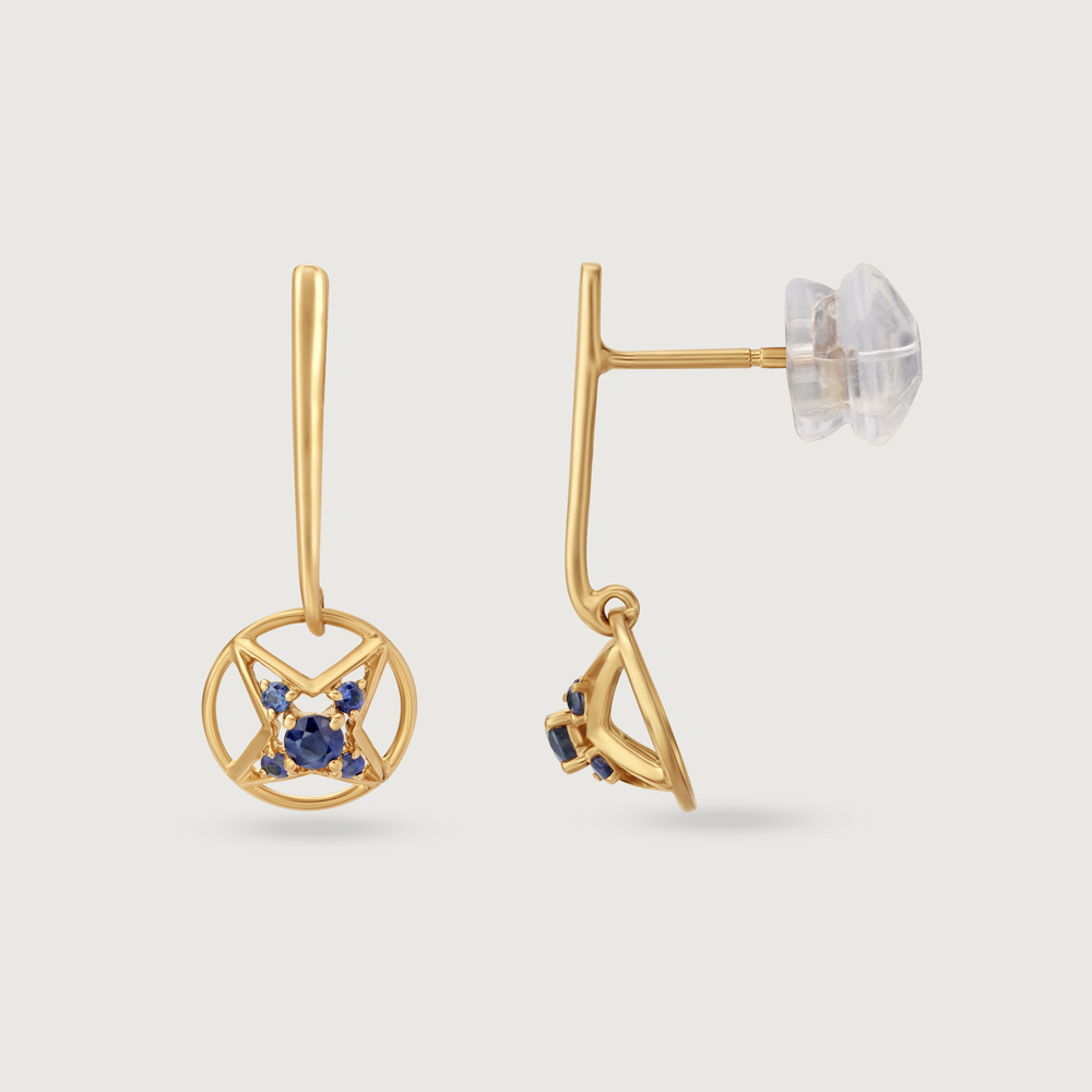 Sapphire Starscape14KT Drop Earrings,,hi-res image number null