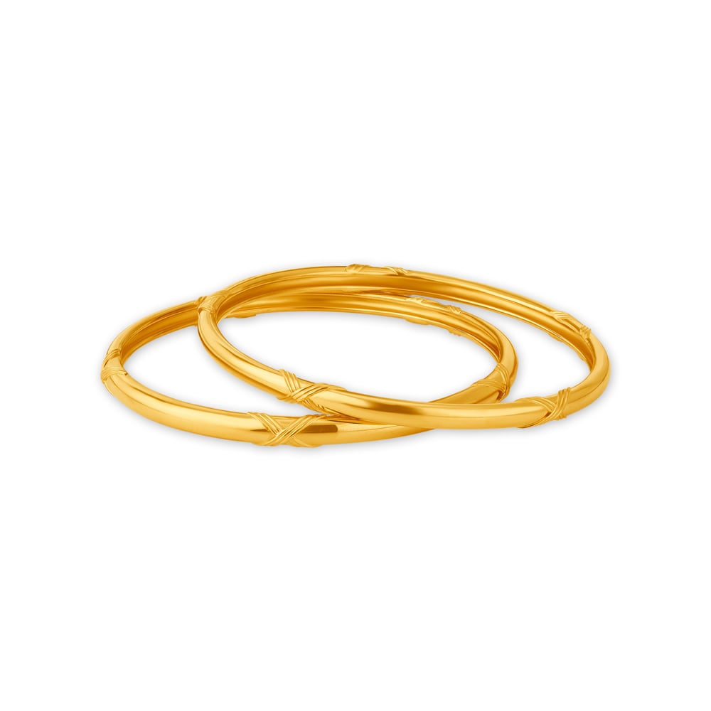 

Twined Beauty Gold Bangles