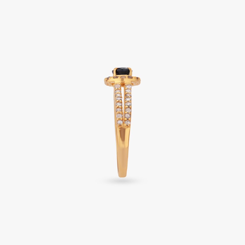 Midnight Halo Gold Ring,,hi-res image number null