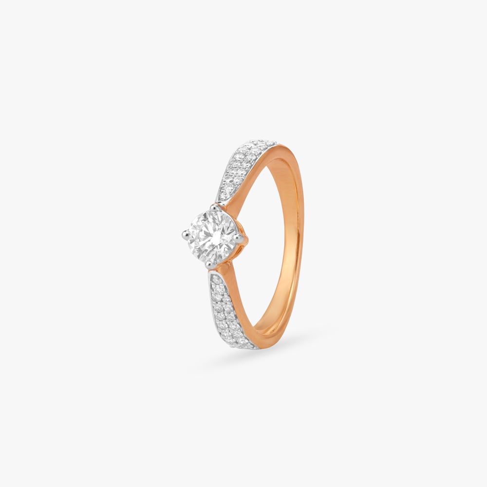 Crescent Shine Solitaire Ring,,hi-res image number null