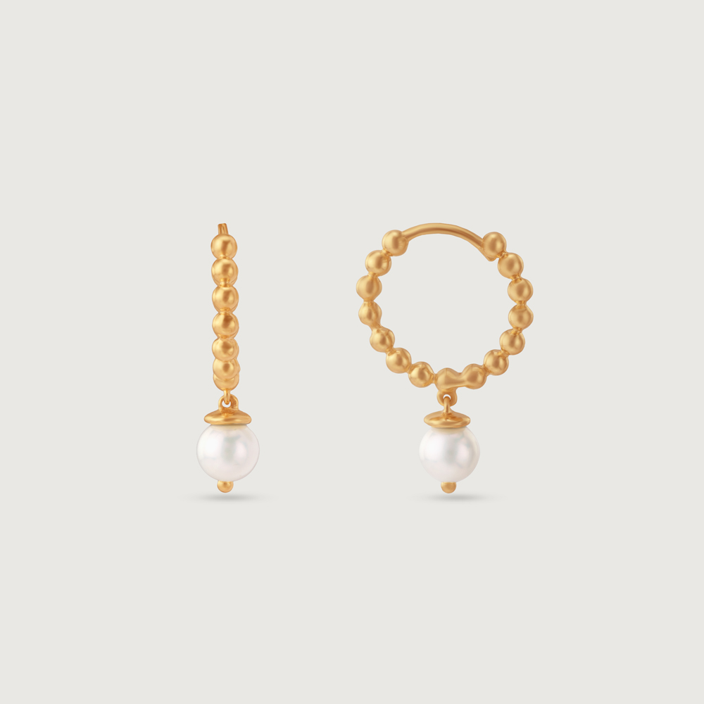 Playful Bubbly Pearl Hoop Earrings,,hi-res image number null