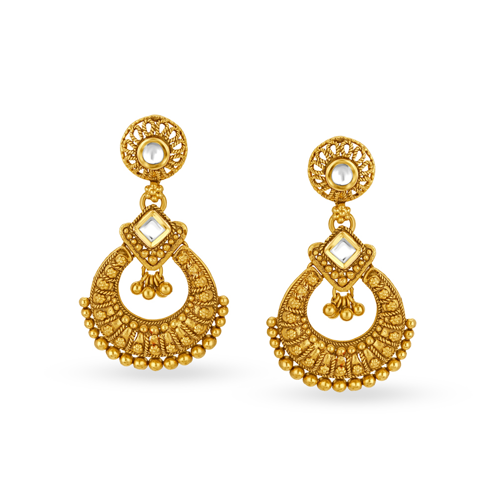 Chandbali earrings gold tanishq deals