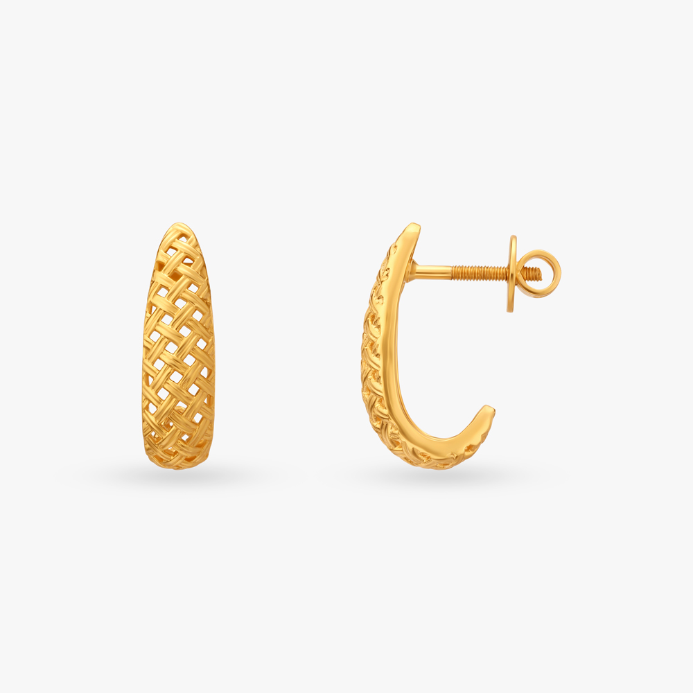 Criss Cross Style Hoop Earrings,,hi-res image number null