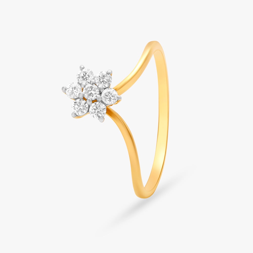 Sophisticated Floral Diamond Ring