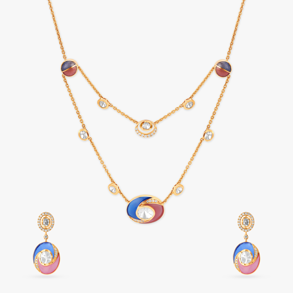 Yin and Yang Necklace Set,,hi-res image number null