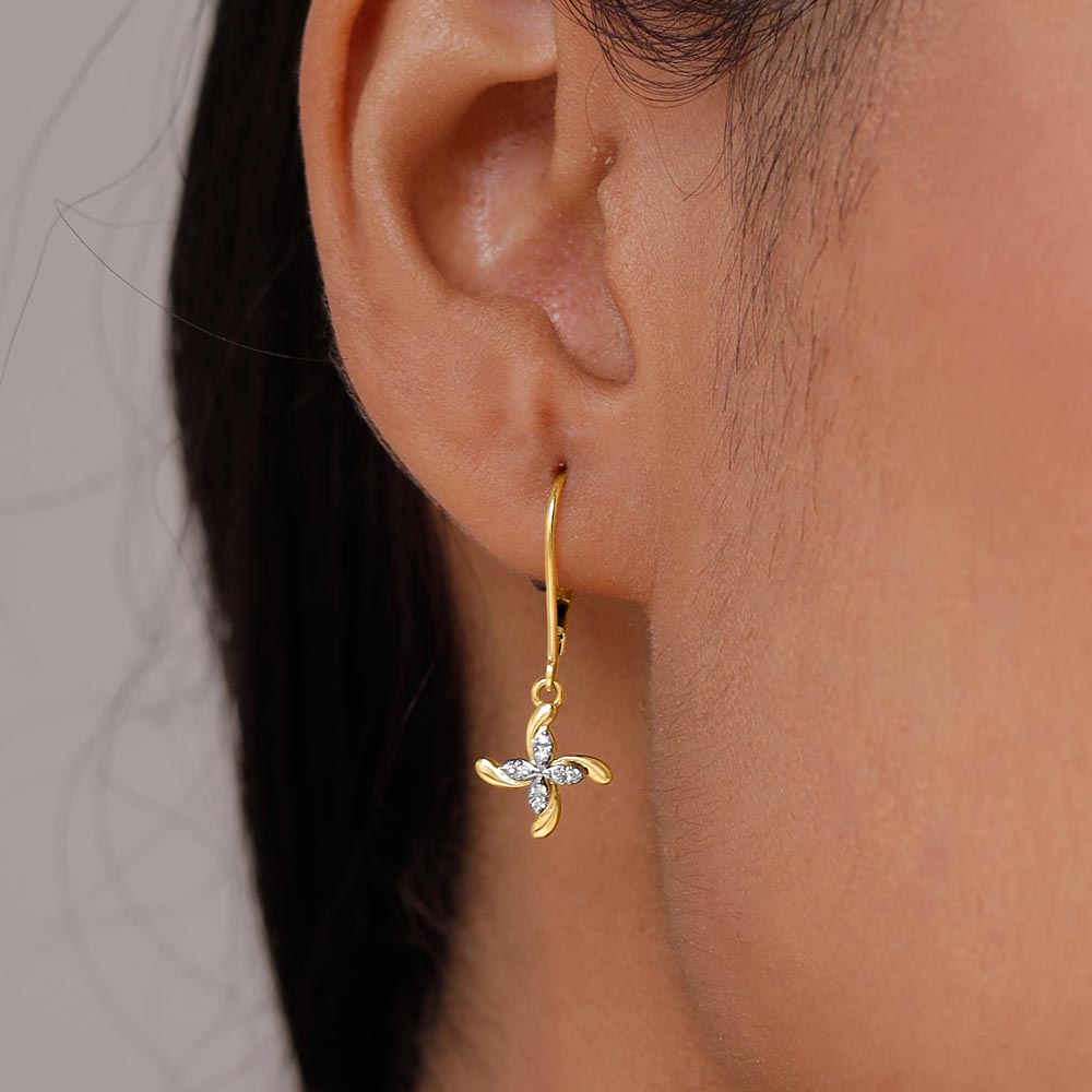 Intersecting Lines Diamond Hoop Earrings,,hi-res image number null