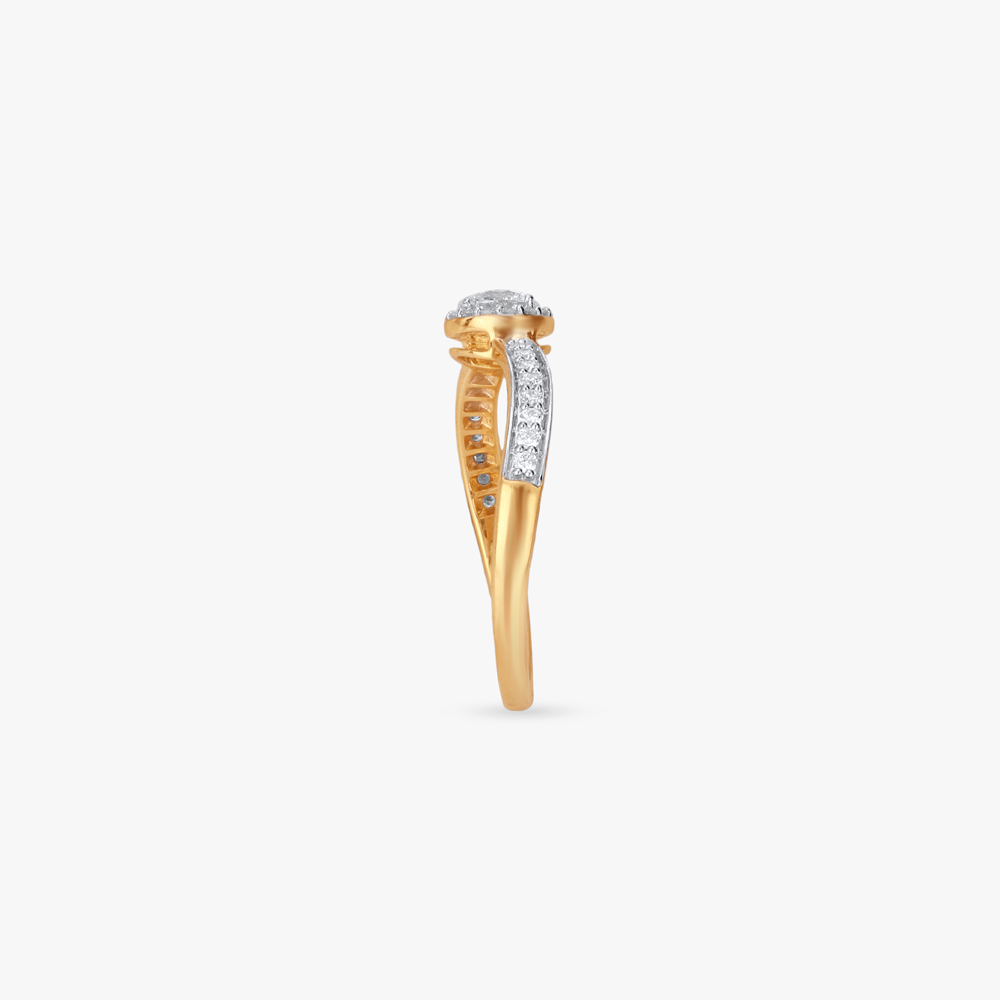 Radiant Poise Diamond Finger Ring,,hi-res image number null