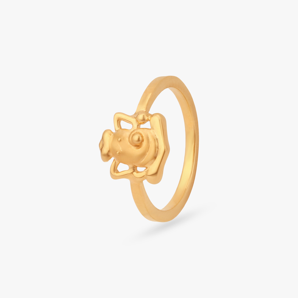 Auspicious Ganapathi Gold Ring,,hi-res image number null
