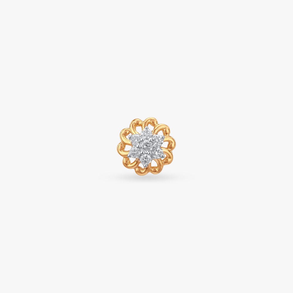 Bloom Beam Diamond Nose Pin,,hi-res image number null