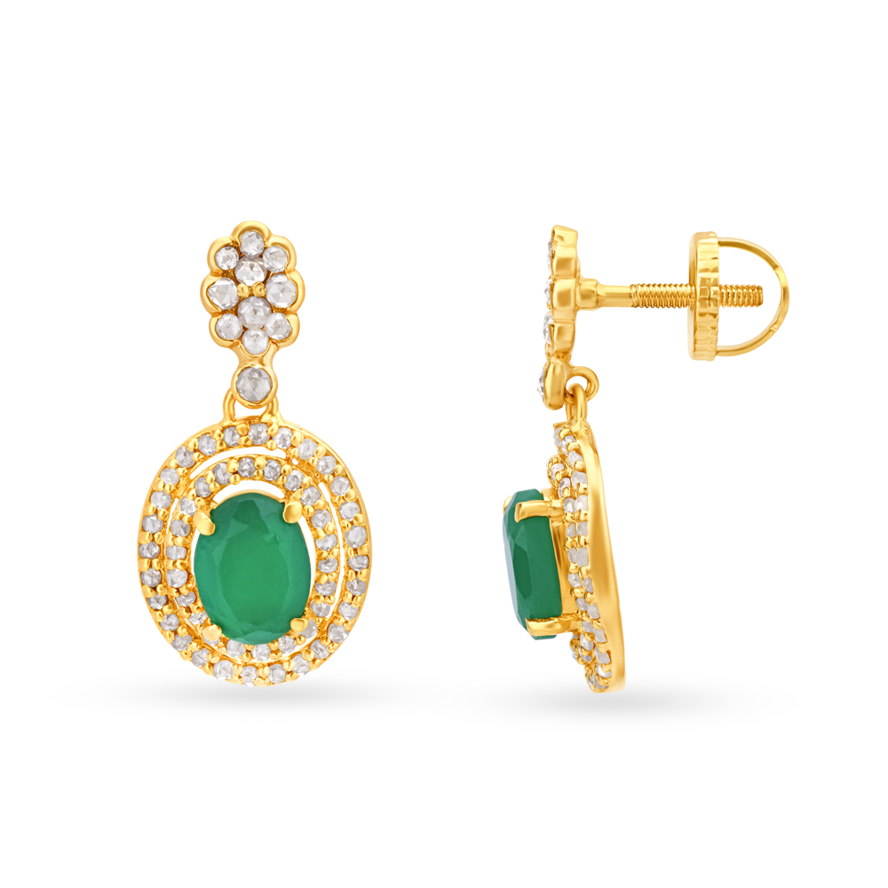 Chic Oval Stone Earrings