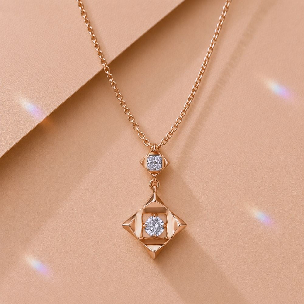 Void Frame Diamond Pendant with Chain,,hi-res image number null