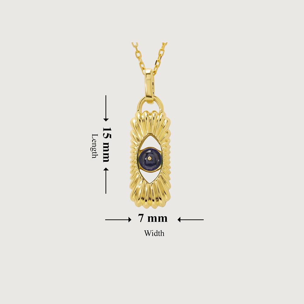 Radiant Elegance 18KT Chain Blue Sapphire Pendant with chain,,hi-res image number null