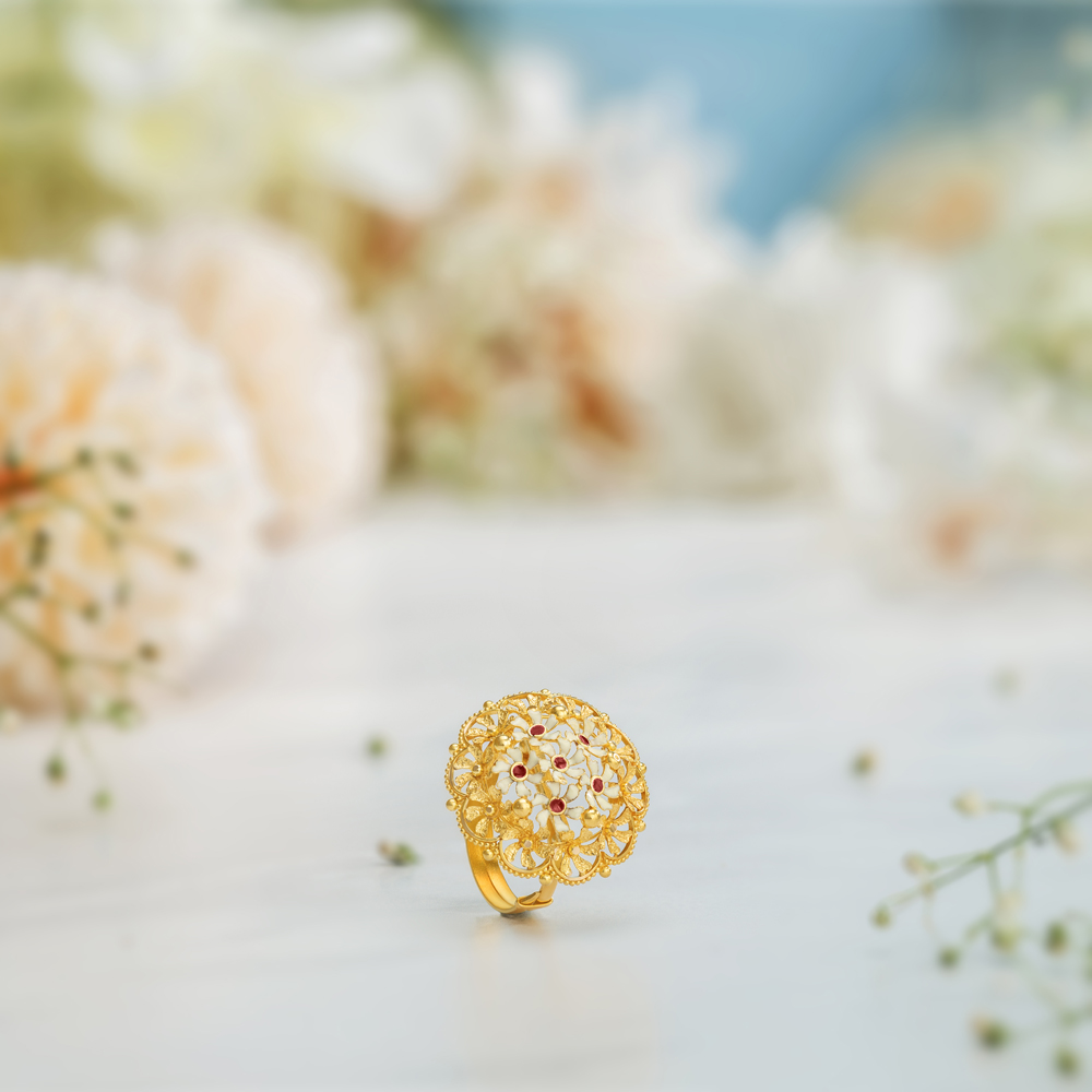 Gorgeous Floral Finger Ring,,hi-res image number null