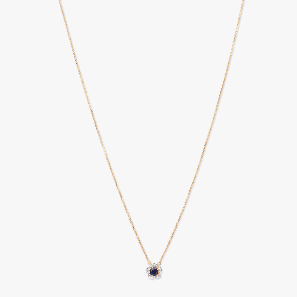 Midnight Bloom Diamond Pendant with Chain,,hi-res image number null
