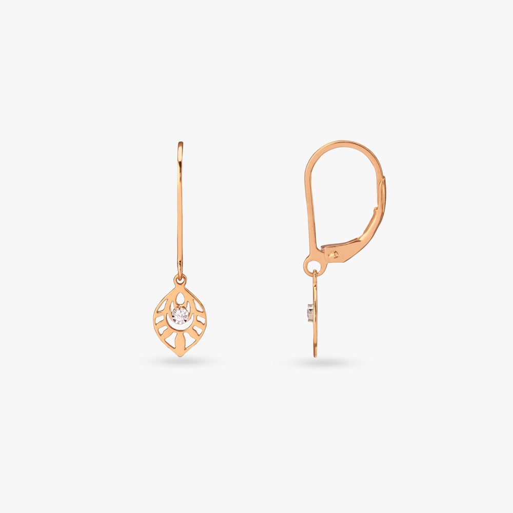 Sunray Charm Diamond Hoop Earrings for Kids,,hi-res image number null