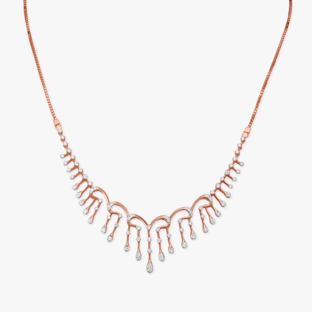 Radiant Cascade Diamond Necklace Set,,hi-res image number null