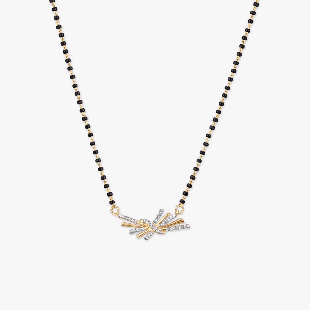 

Abstract Bar Diamond Mangalsutra