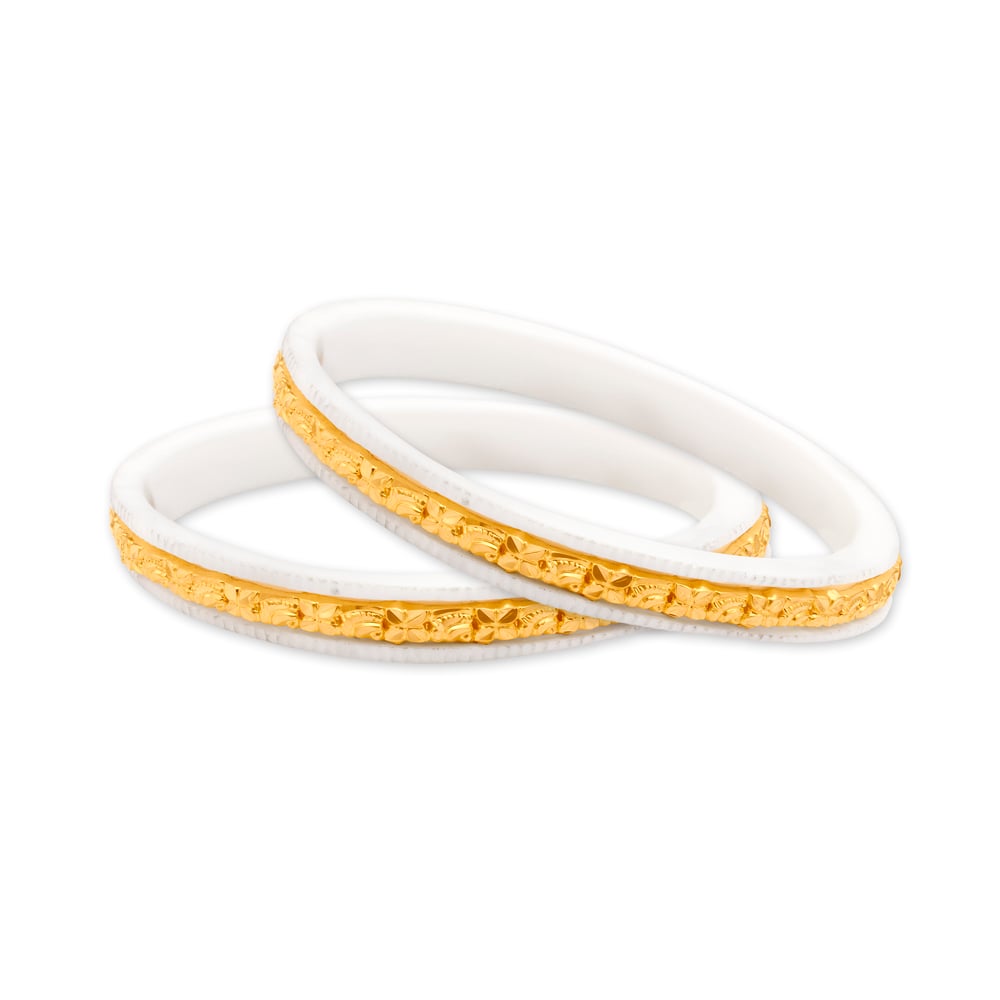 Alluring Gold Shankha Bangle