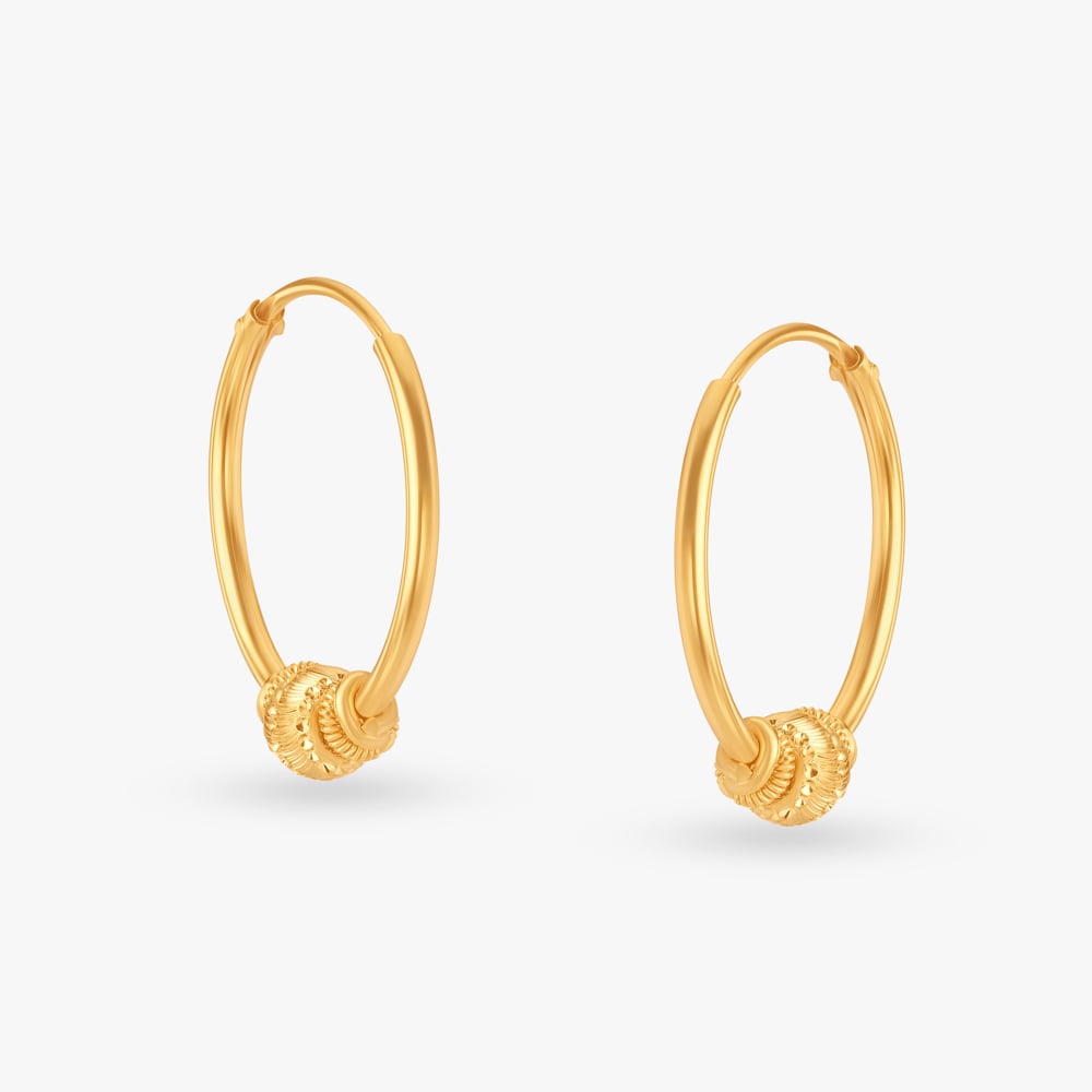 14 KT Yellow Gold Dhanteras Inspired Diamond Stud Earrings