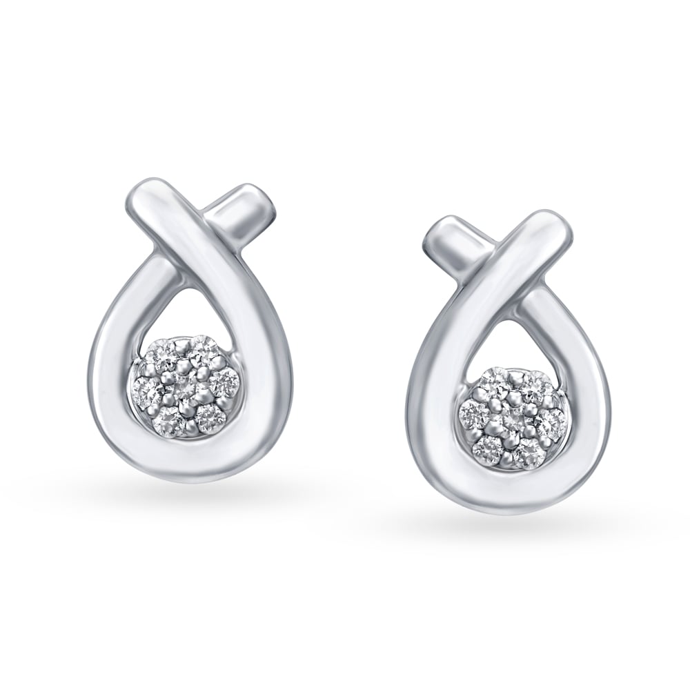 Exotic Diamond Floral Stud Earrings,,hi-res image number null
