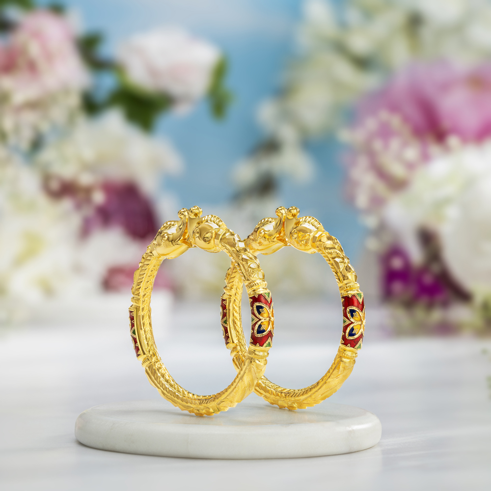 Resplendent Radiant Gold Bangles,,hi-res image number null