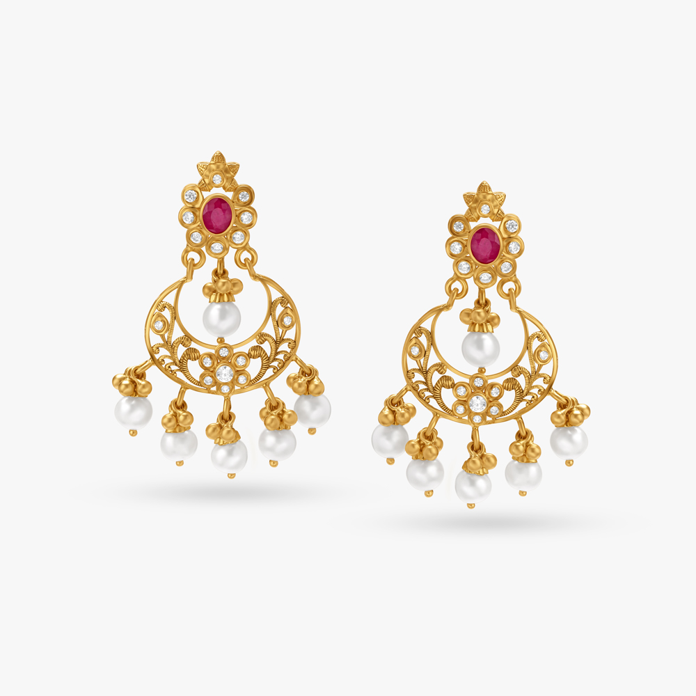 Twinkling Gold Drop Earrings,,hi-res image number null