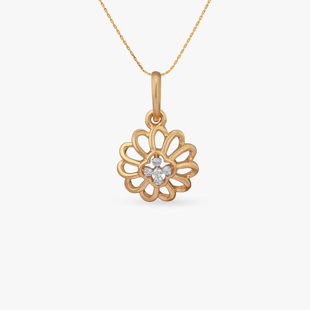 

Blossom Halo Diamond Pendant
