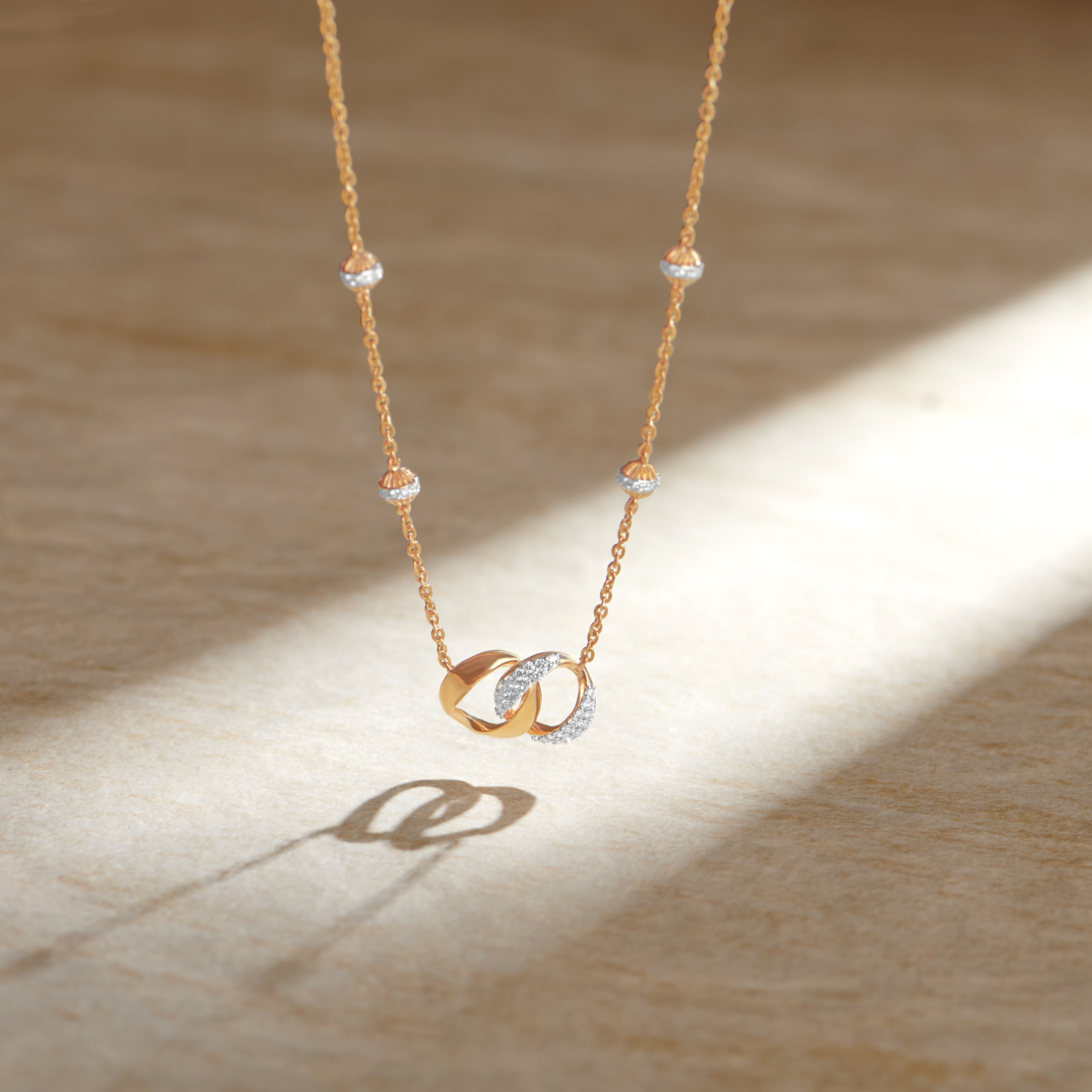 Entwined Diamond Necklace,,hi-res image number null