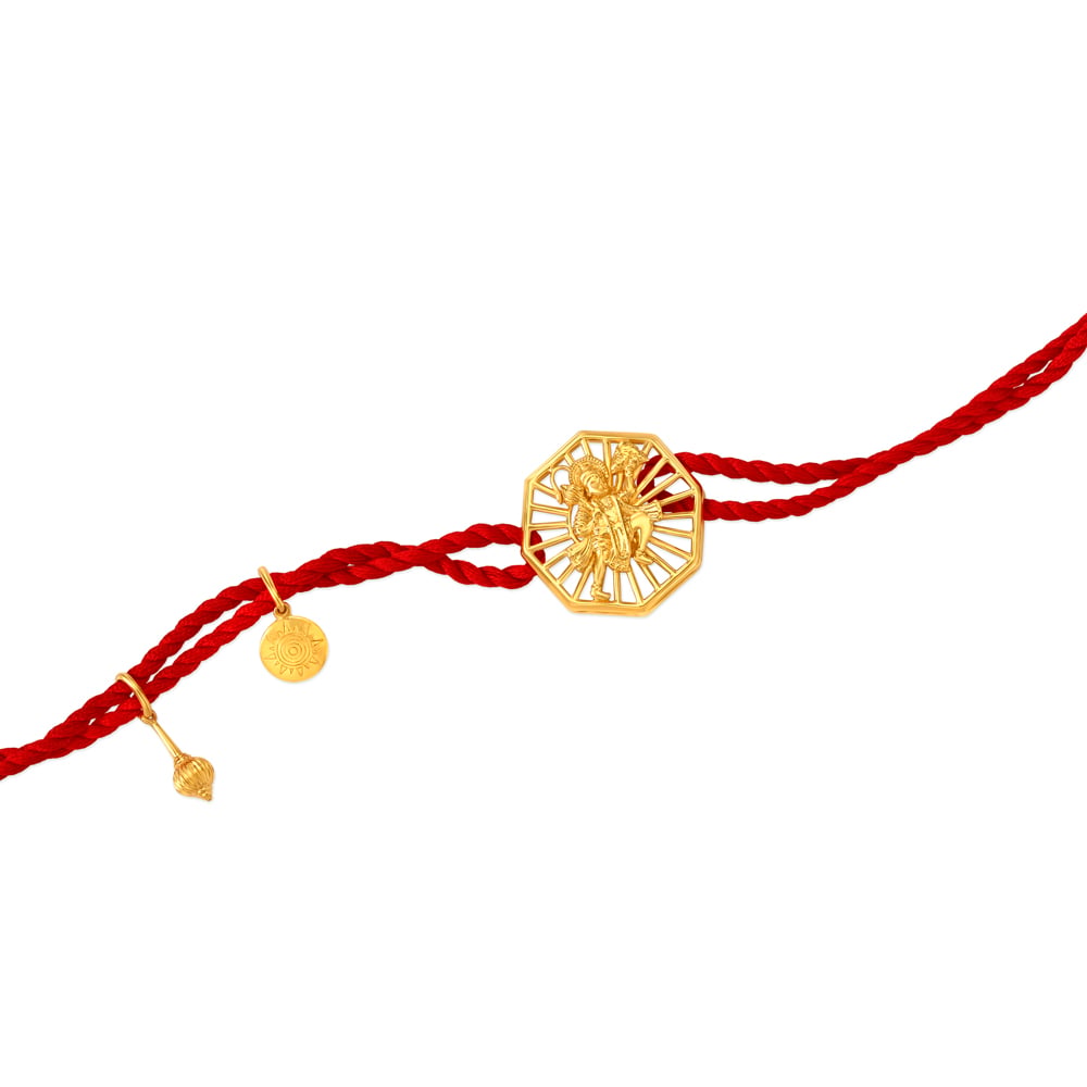 The Might of Sanjeevani Rakhi and Pendant in 22 Karat Gold,,hi-res image number null