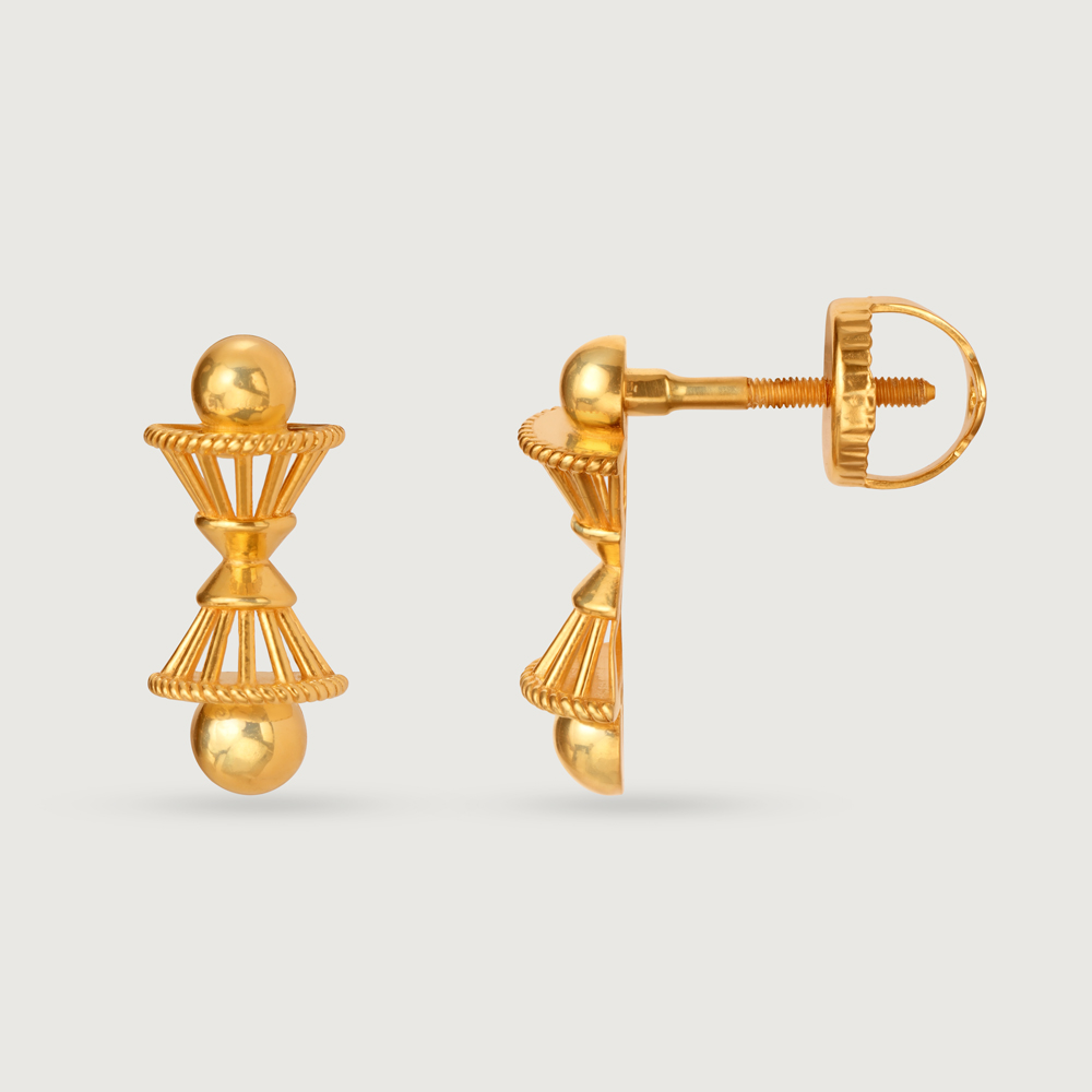 Ancestral Charms 22KT Gold Stud Earrings,,hi-res image number null